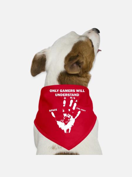 PC Gamer Hand - Hunde-Bandana - Rot - Vorne