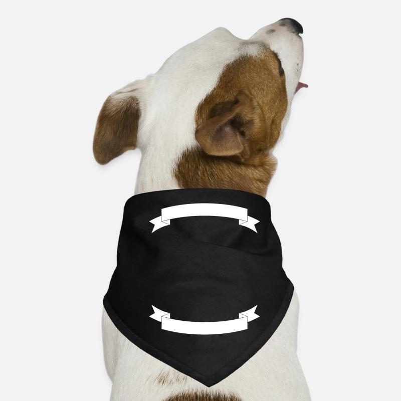 Banner pennant double white Dog Bandana