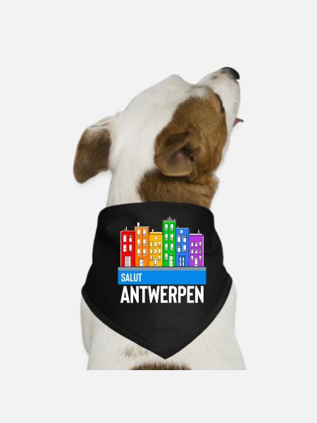 antwerpen - Hunde-Bandana - Schwarz - Vorne