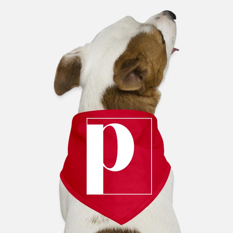 Buchstaben-Alphabet p Hunde-Bandana
