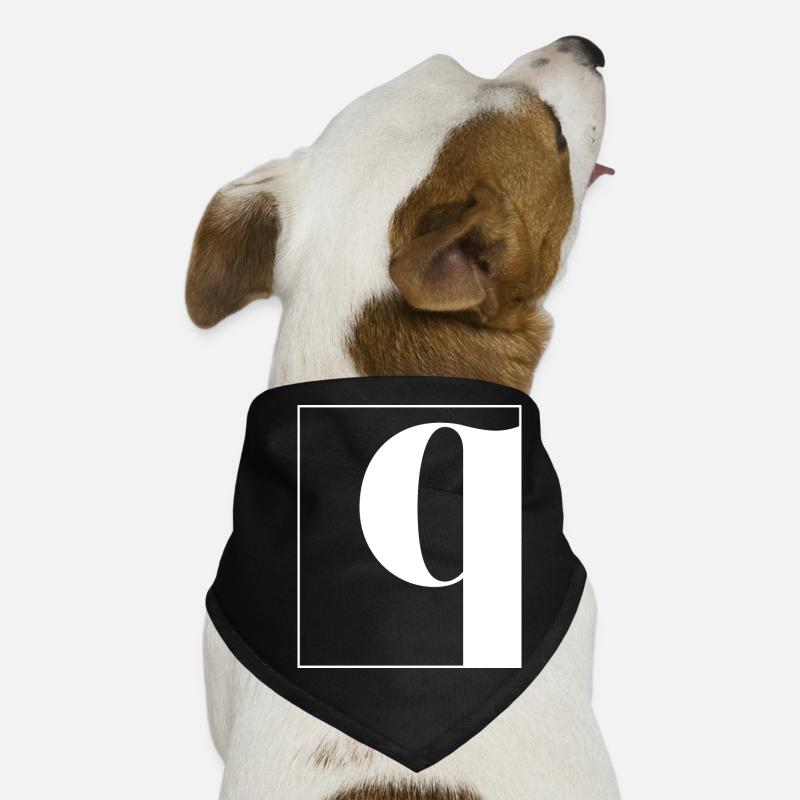 Buchstabenalphabet q Hunde-Bandana