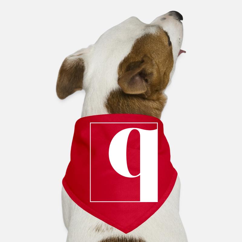 Buchstabenalphabet q Hunde-Bandana