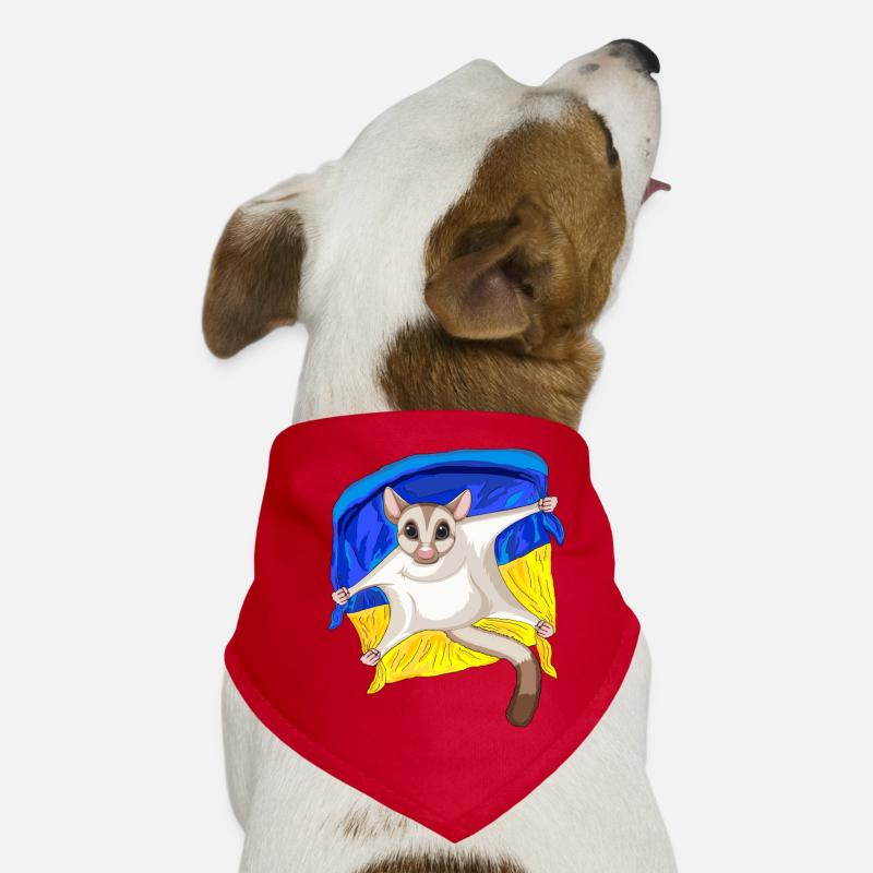 Mignon planeur à sucre avec drapeau ukrainien Bandana pour chien