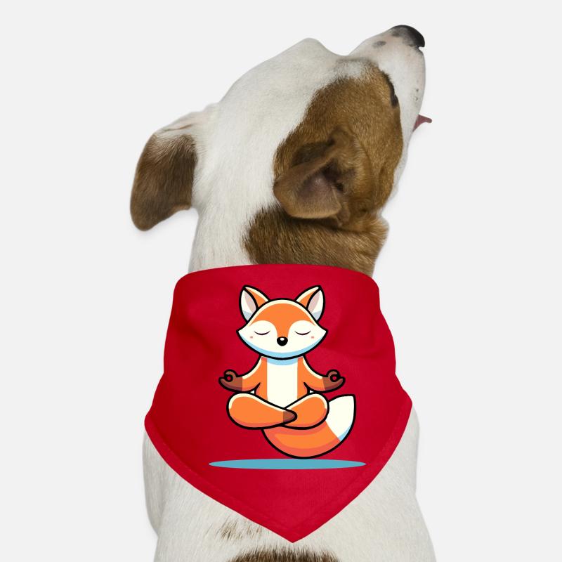 Meditating Fox – Relaxing Illustration Dog Bandana