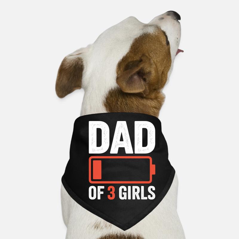 Batterie-Symbol des Vaters von 3 Mädchen Hunde-Bandana