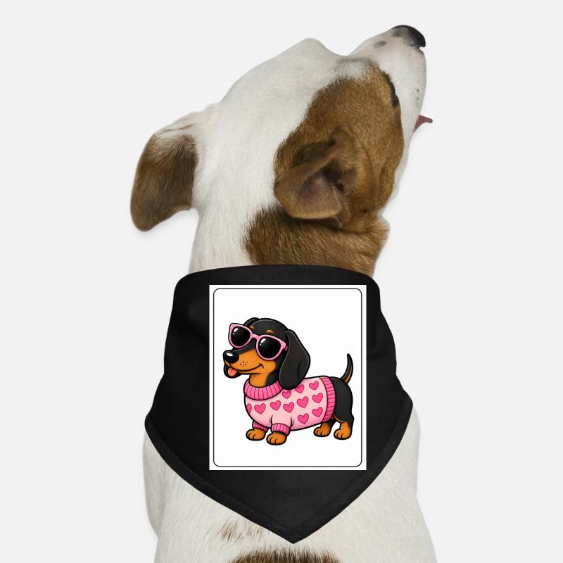 Bach Hearts Pink Glasses Hunde-Bandana