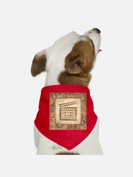 Vintage Filmklappe - Film Director, Actor. - Dog Bandana - red - Front