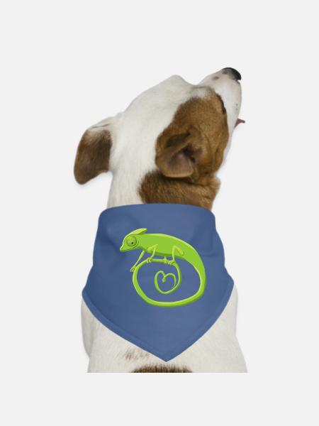 Caméléon sonnant avec le cœur - Bandana pour chien - rouge - Devant