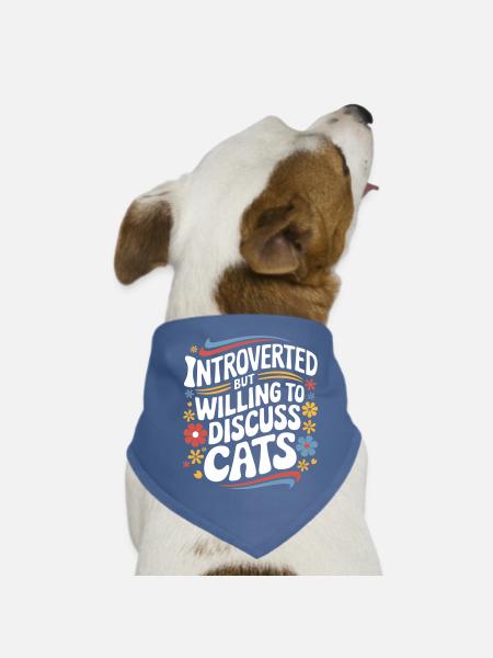 Introvert, antisocial, introvert - Dog Bandana - red - Front