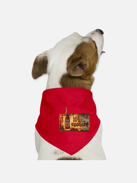 100% Raggare – Rustic beer feeling - Dog Bandana - red - Front