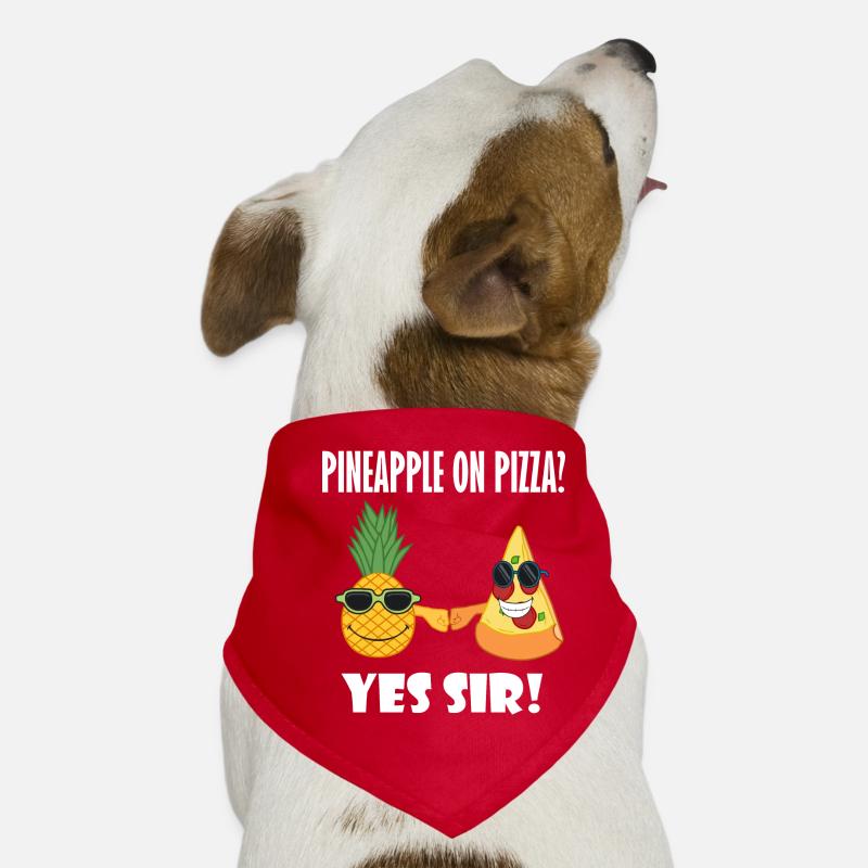 Pineapple and Pizza Buddy Ironic Saying Pizza Chef Dog Bandana
