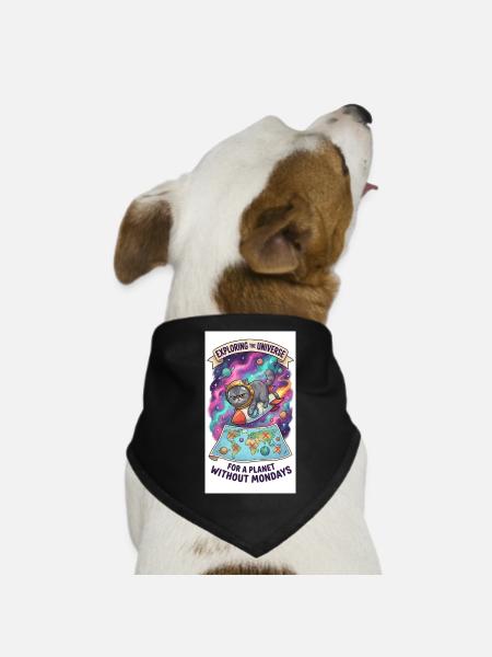 A stone's throw through the universe - Dog Bandana - black - Front