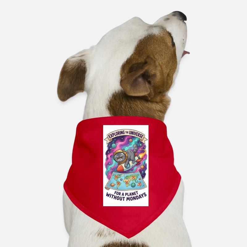 À un jet de pierre à travers l’univers - Bandana pour chien - rouge
