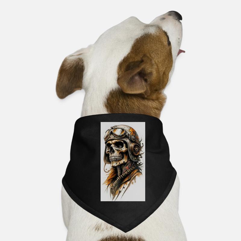 Skeleton pilot in steampunk style Dog Bandana