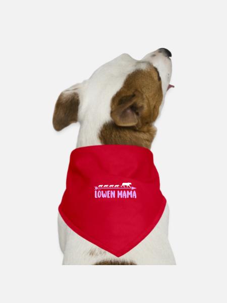 Mutter Löwen Mama - Hunde-Bandana - Rot - Vorne