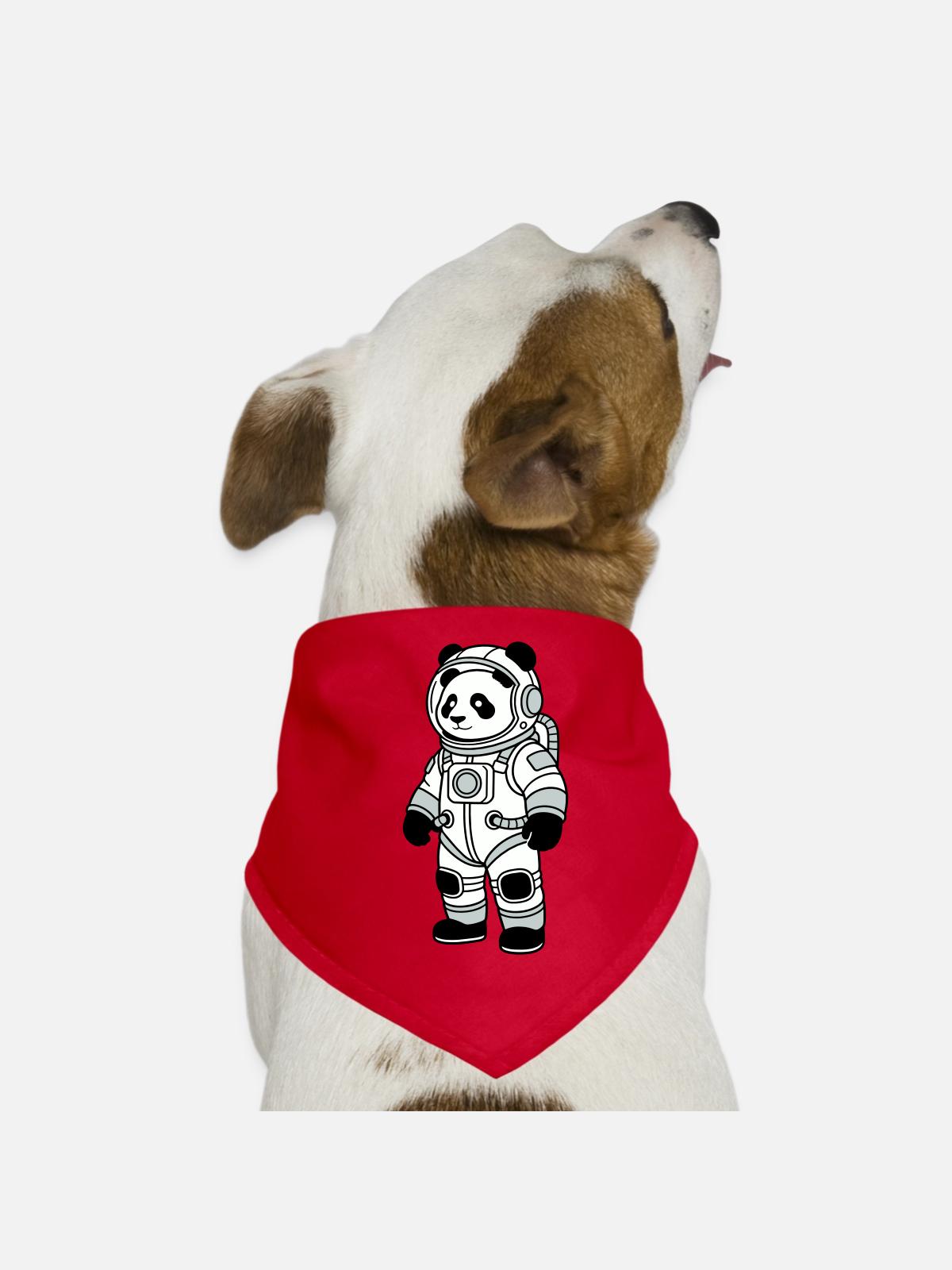 Combinaison spatiale panda bear - Bandana pour chien - rouge - Devant