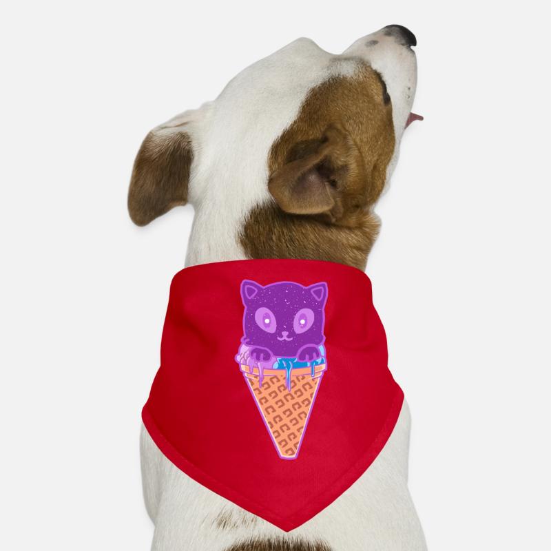 Katze Eiskreme Eiscrem Hunde-Bandana