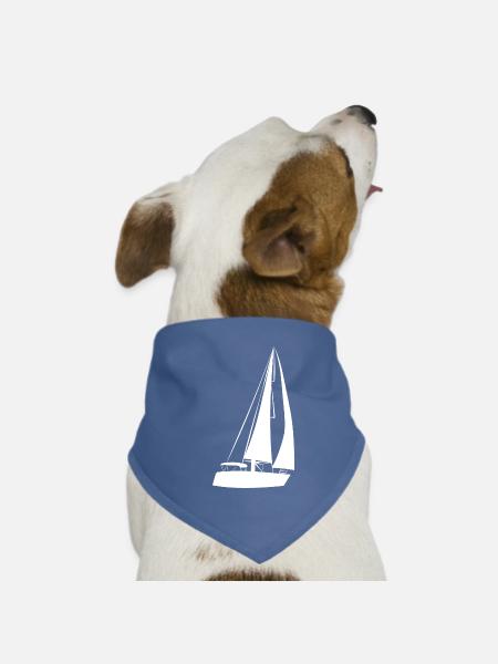 Segelschiff - Hunde-Bandana - Rot - Vorne