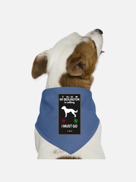 Bedlington Whippet Spruch Sprüche Lustig Witzig - Hunde-Bandana - Rot - Vorne