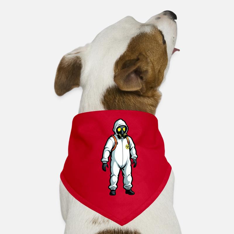 Hazmat Suit Biohazard Man Dog Bandana