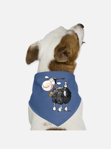 "Lolle Locke" - Schaf - Schafe - Hunde-Bandana - Rot - Vorne