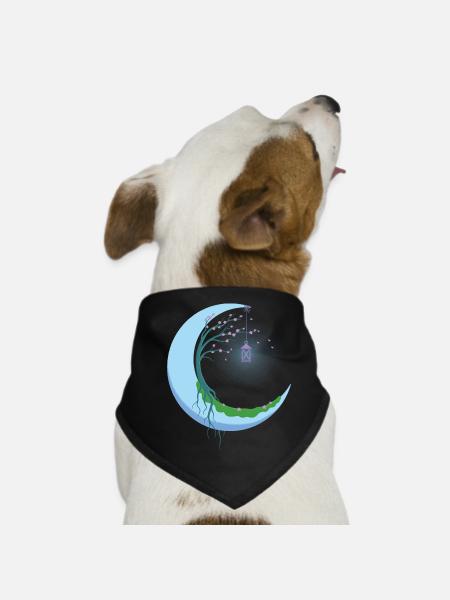 Mond - Hunde-Bandana - Schwarz - Vorne
