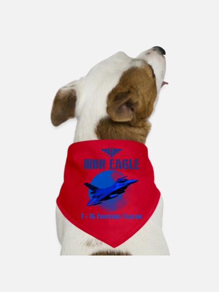 Eisenadler - Hunde-Bandana - Rot - Vorne