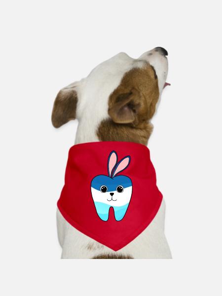 Easter - Dog Bandana - red - Front
