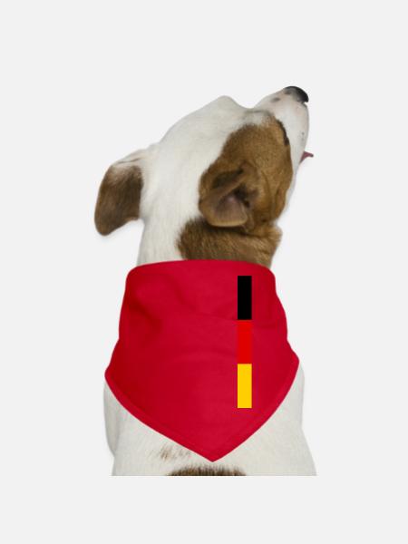 Germany Flag Germany German Flag German - Dog Bandana - red - Front