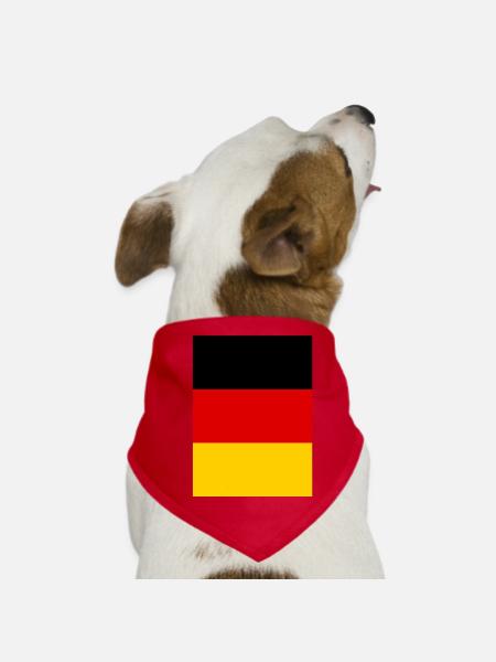Germany Flag Germany German Flag German - Dog Bandana - red - Front