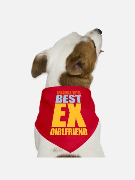 worlds best ex girlfriend - Hunde-Bandana - Rot - Vorne