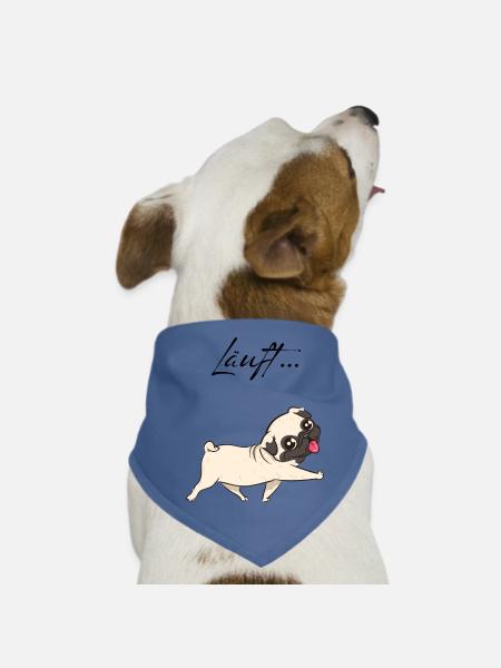 Läuft ... - Hunde-Bandana - Rot - Vorne