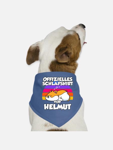 Offizielles Schlafshirt Von Helmut - Hunde-Bandana - Rot - Vorne