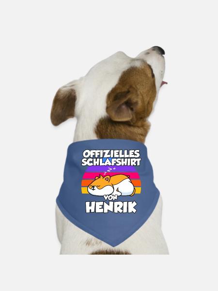Offizielles Schlafshirt Von Henrik - Hunde-Bandana - Rot - Vorne
