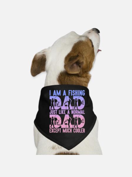fisch, fisch, angeln, see, meer, angeln, fauna, exotisch - Hunde-Bandana - Schwarz - Vorne