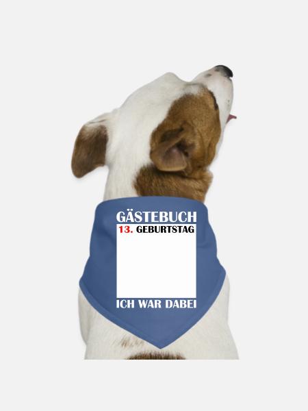 13e anniversaire fille 13 ans garçon cadeau - Bandana pour chien - rouge - Devant