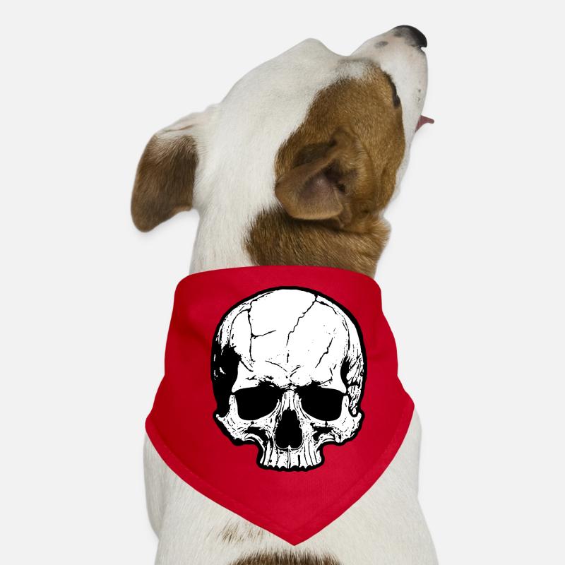 Skull Silhouette High Contrast Dog Bandana