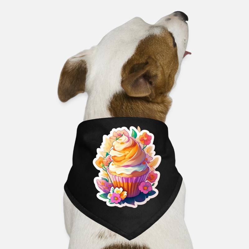Jeu de couleurs florales de cupcakes Bandana pour chien