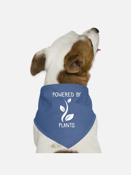 Powered by Plants Vegan Gift - Dog Bandana - red - Front