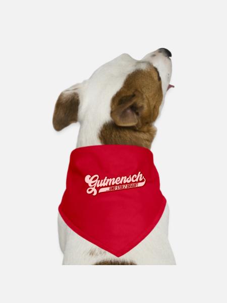 Gutmensch und Stolz drauf! | Farben änderbar - Hunde-Bandana - Rot - Vorne