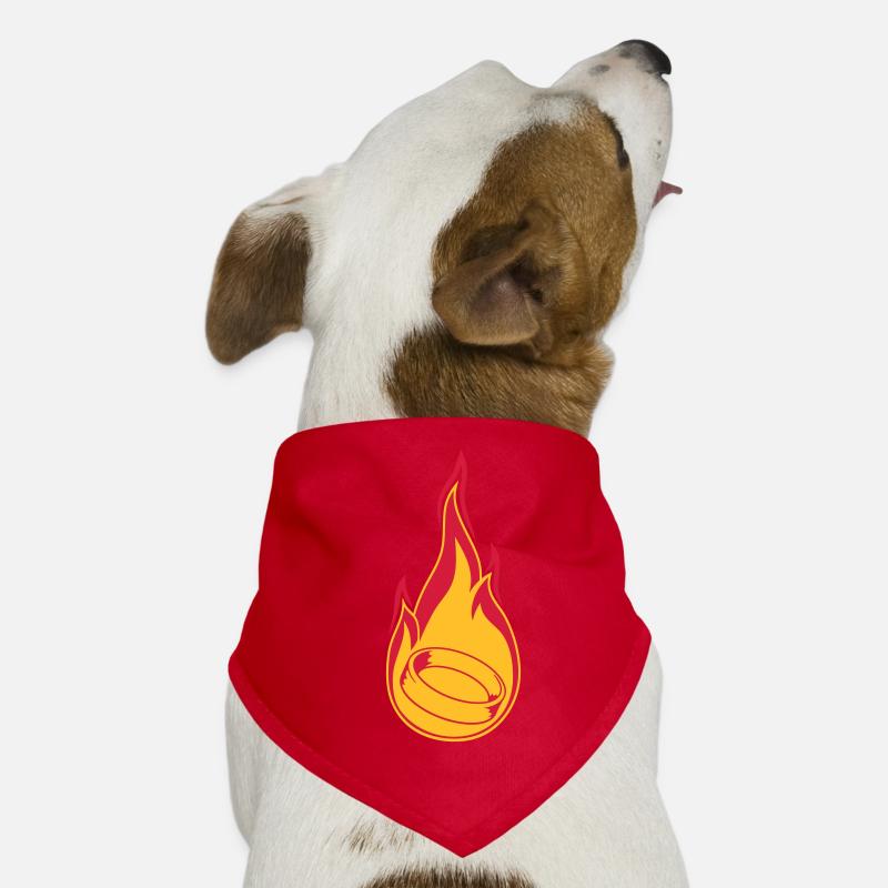 fire flame burning hot torch marry ring ho Dog Bandana
