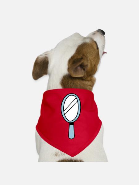 MIROIR MIROIR à main en bleu - Bandana pour chien - rouge - Devant