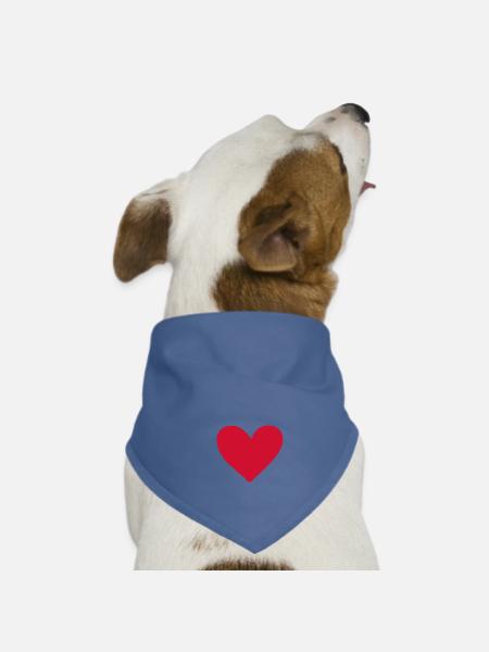 herz - Hunde-Bandana - Rot - Vorne