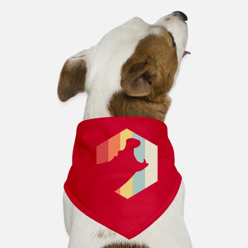 Nilpferd Hippo Tier Fluss Wasser Geschenk Hunde-Bandana