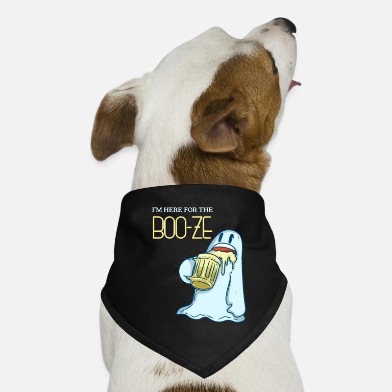 BOO - Ghost - Ghost - Beer - Party - Celebrate Dog Bandana