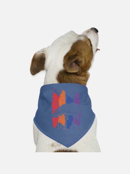 Nilpferd - Hunde-Bandana - Rot - Vorne
