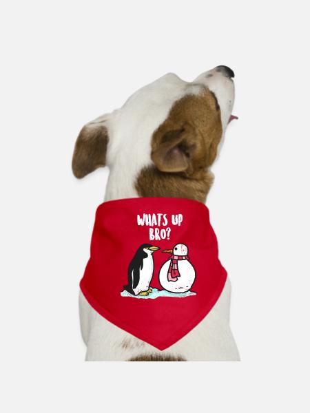 Penguin North Pole South Pole Gift - Dog Bandana - red - Front