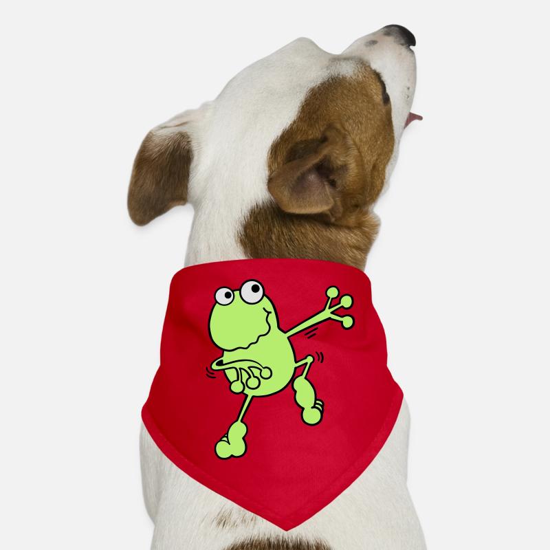 Drôle Grenouille - Bandana pour chien - rouge