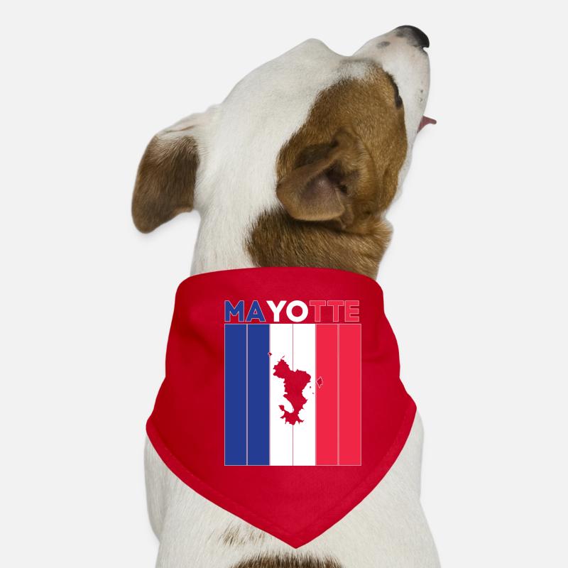 Drapeau et frontière nationale de Mayotte Bandana pour chien