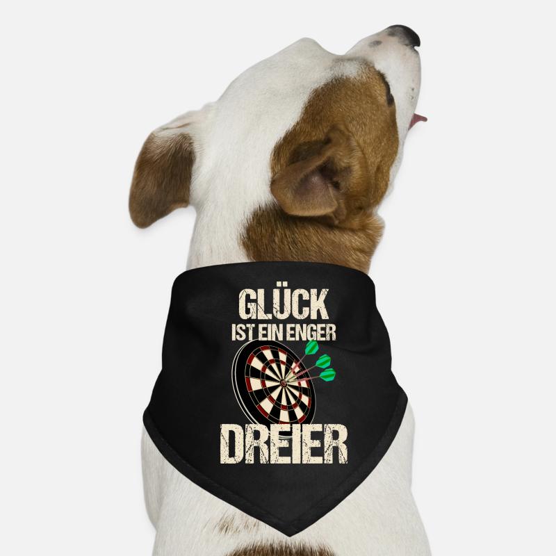 Funny luck is a tight three dart saying Dog Bandana